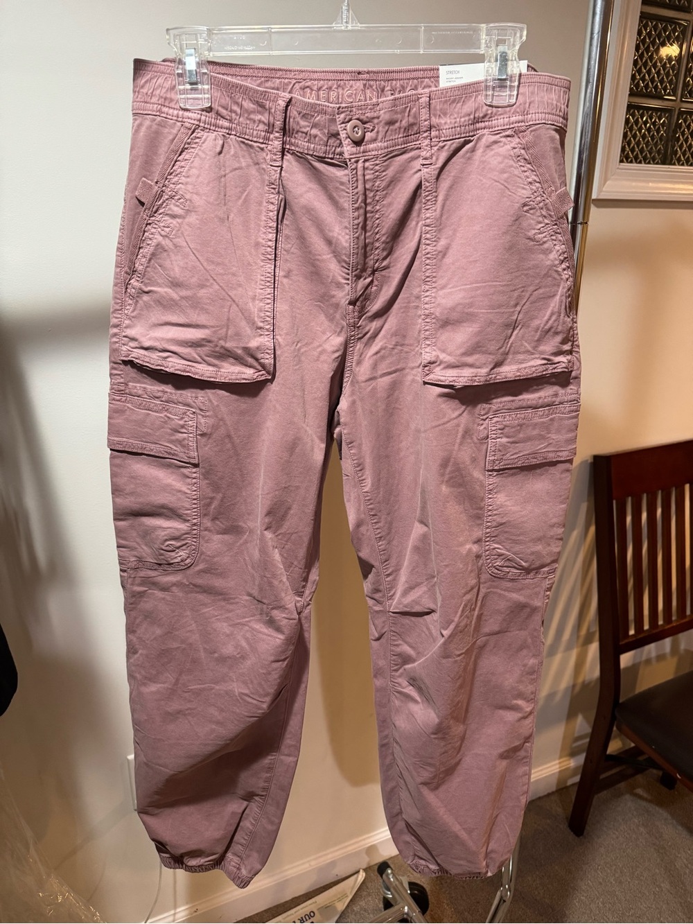 NWT American Eagle Women’s Cargo Jogger Pants - Dusty Rose Pink